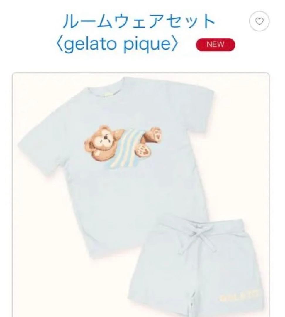 gelato pique ルームウェアセット ダッフィー ジェラートピケ ブルー