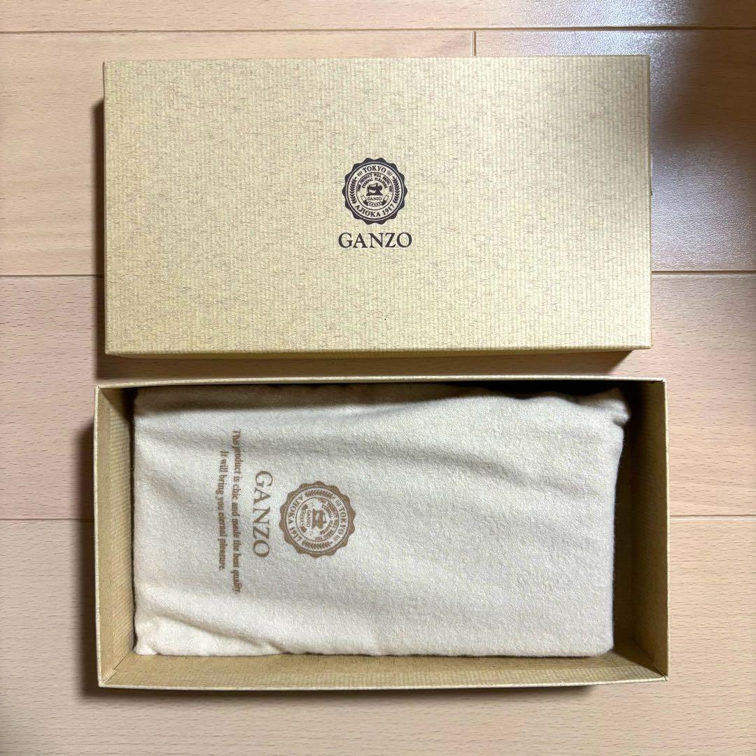 ガンゾ　コードバンオーセンティック　コンパクトマチ無し　長財布　ブラウン　完売品