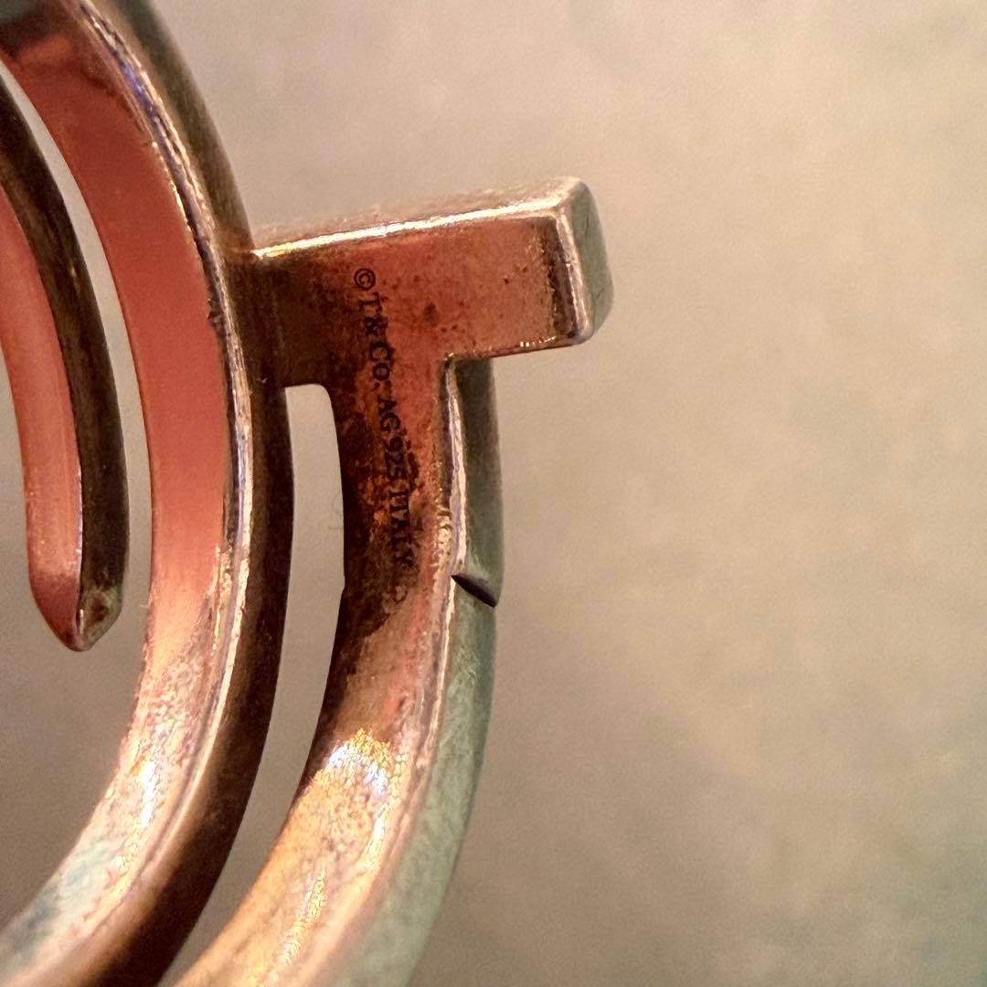 ティファニー Tスクエア ラップリング シルバー925 約9号