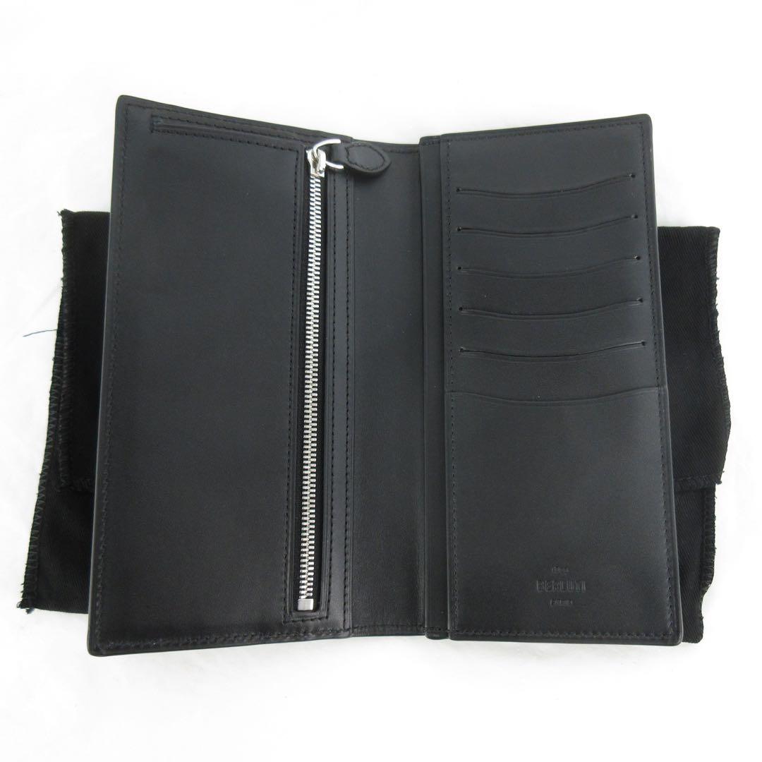 美品 25年製 ベルルッティ サンタル フラップ ロングウォレット ブラック