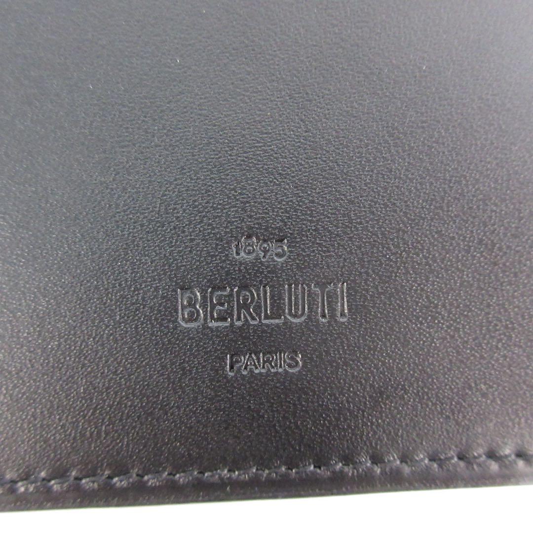 美品 25年製 ベルルッティ サンタル フラップ ロングウォレット ブラック