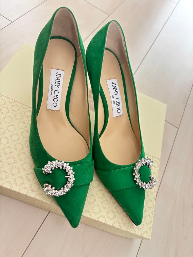 Jimmy Choo グリーン ハイヒール