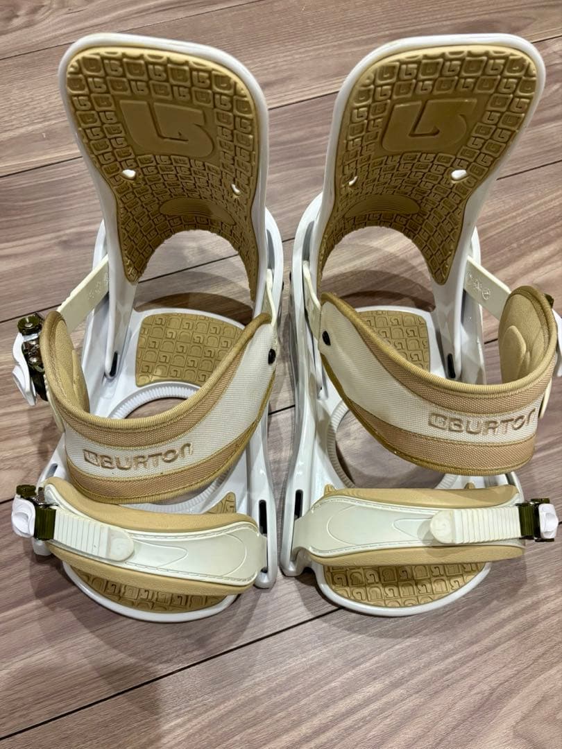 BURTON スノーボードビンディング ホワイト/ベージュ