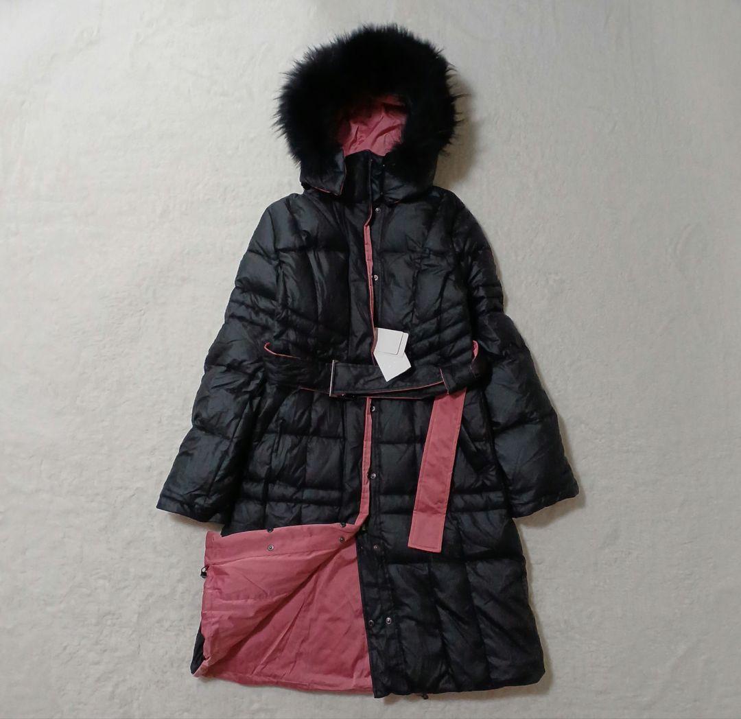 新品タグ付き PINKY&DIANNE ファー付きロングダウンコートリバーシブル