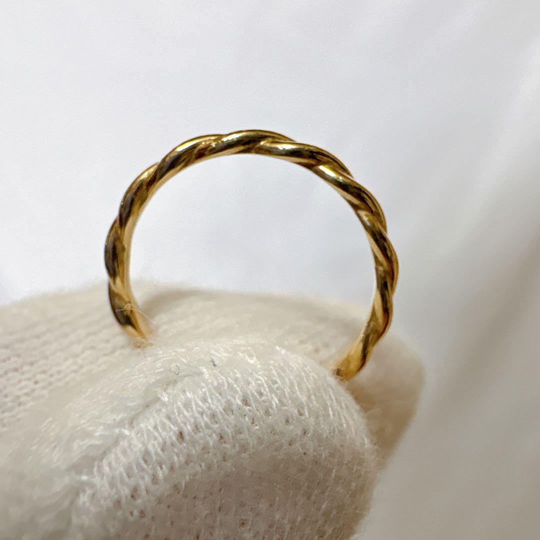 ete エテ k10 イエローゴールド 3号 ピンキーリング ツイスト