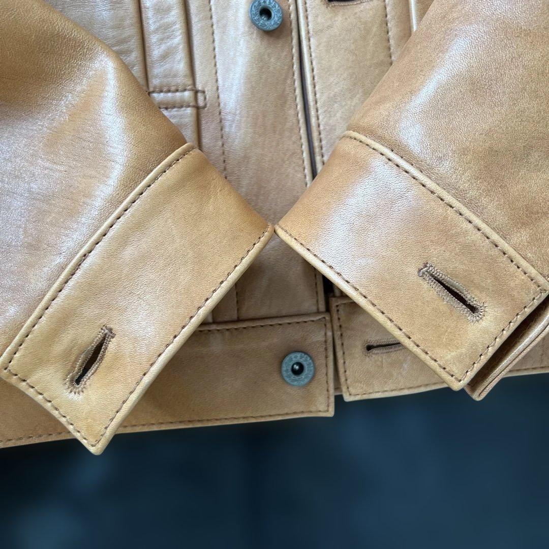 y2レザー　　ホースハイド　柿渋　大戦