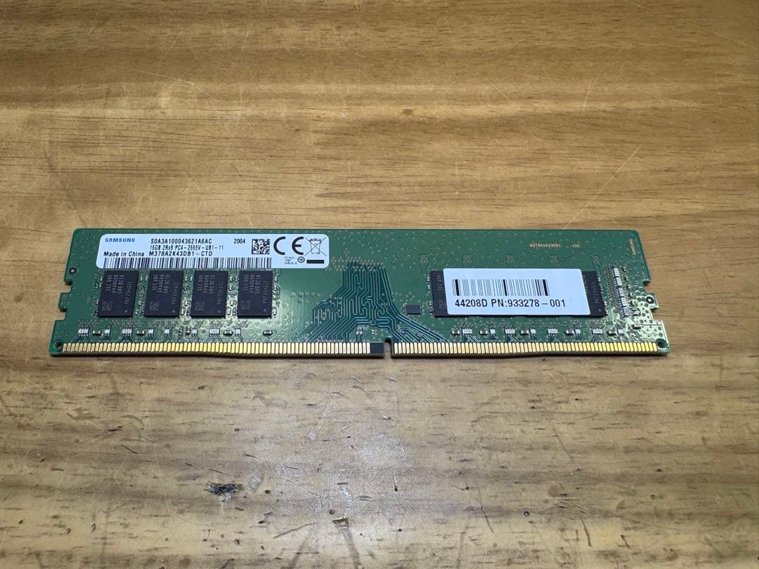 動作確認済　Samsung 16GB DDR4 メモリ 2666MHz pc4