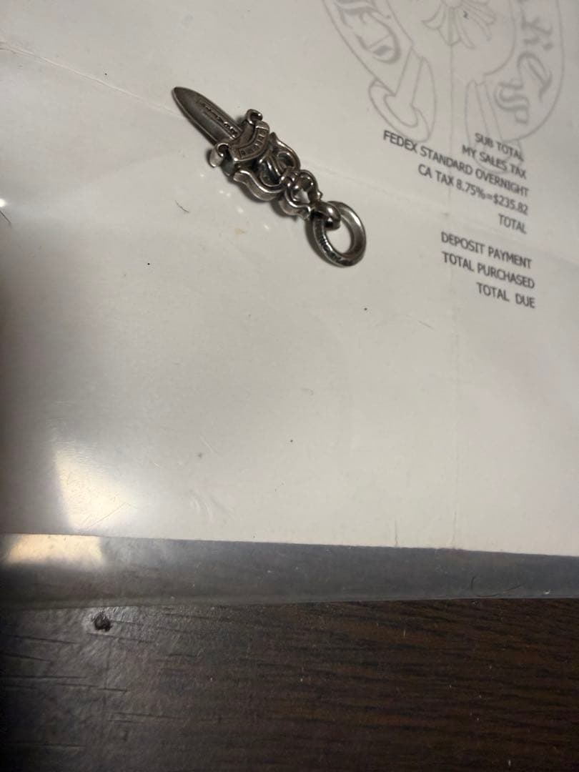 クロムハーツネックレス/クロムハーツ/ダガーチャーム/インボイス付属/