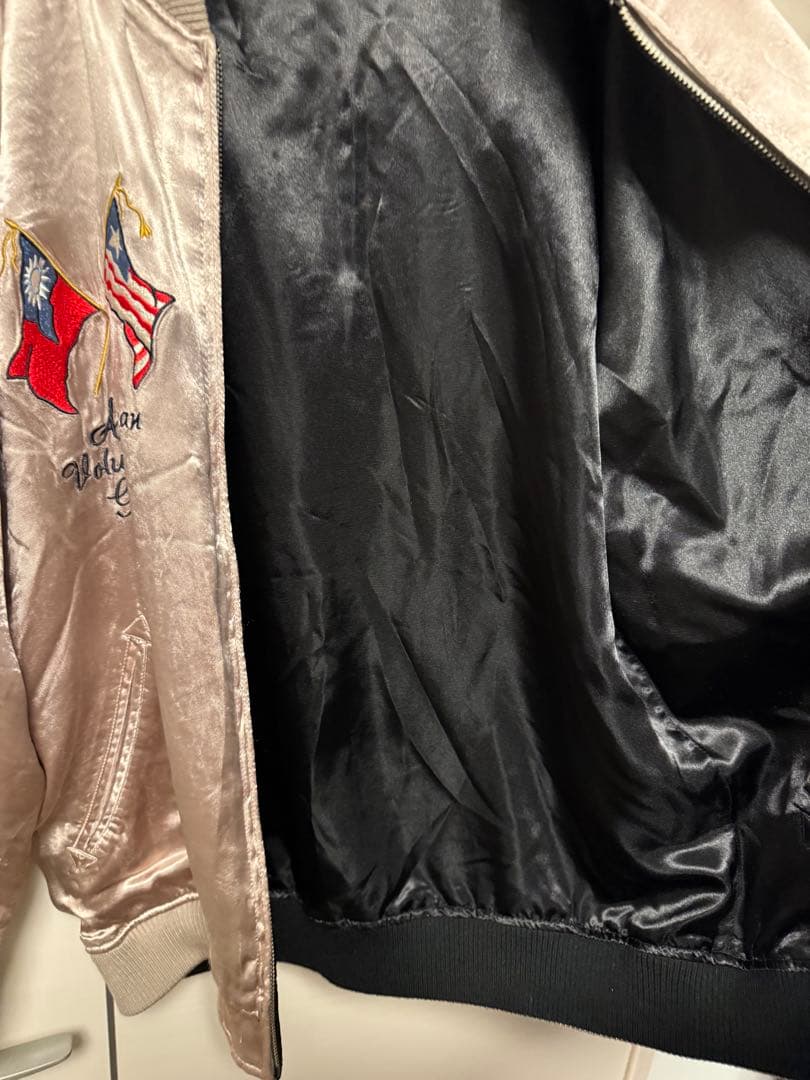 スカジャン フライングタイガー サテンジャケット ヴィンテージ 古着