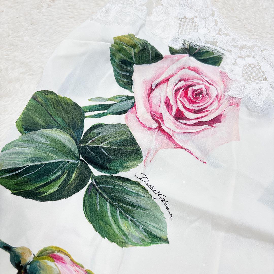 ドルチェアンドガッバーナ ローズ レース キャミソール 花柄 バラ トップス