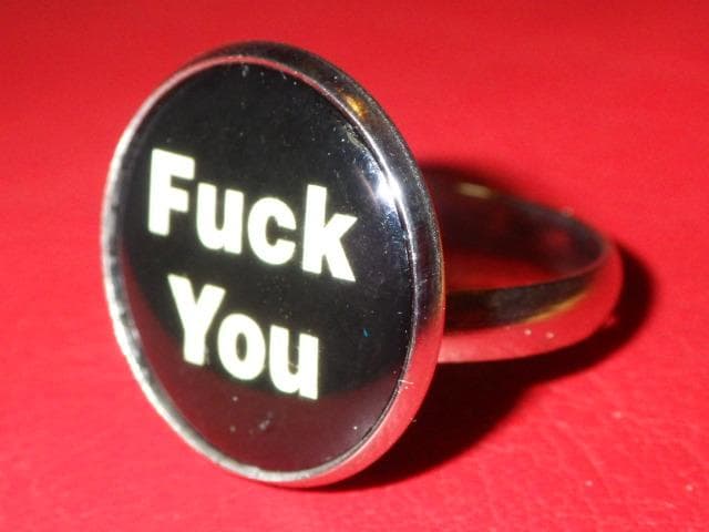 90’S★FUCK YOU★トイリング★16号★ビンテージ★指輪★くたばれ