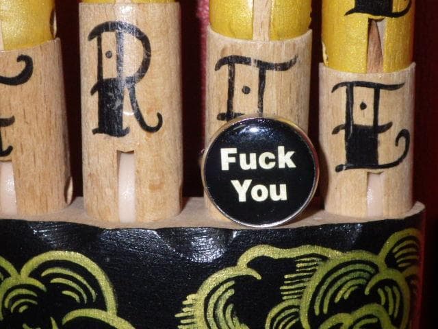 90’S★FUCK YOU★トイリング★16号★ビンテージ★指輪★くたばれ