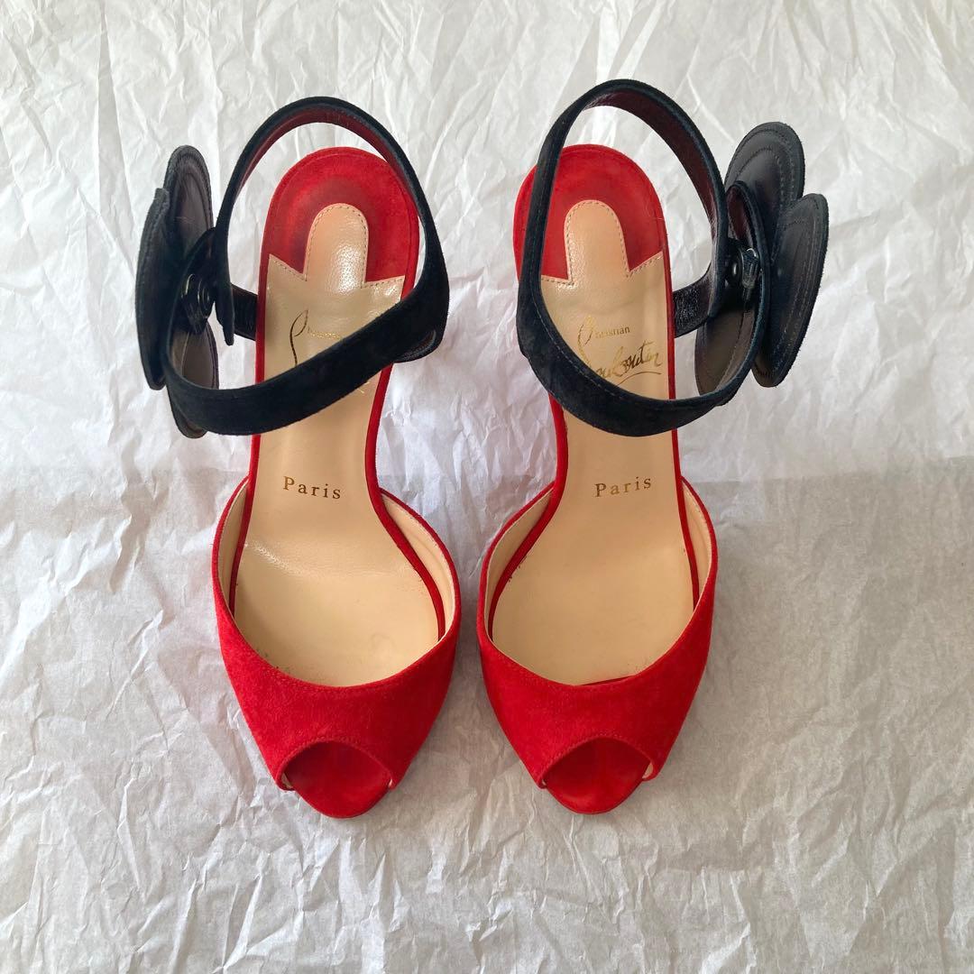 クリスチャンルブタン フラワーモチーフ サンダル35.5