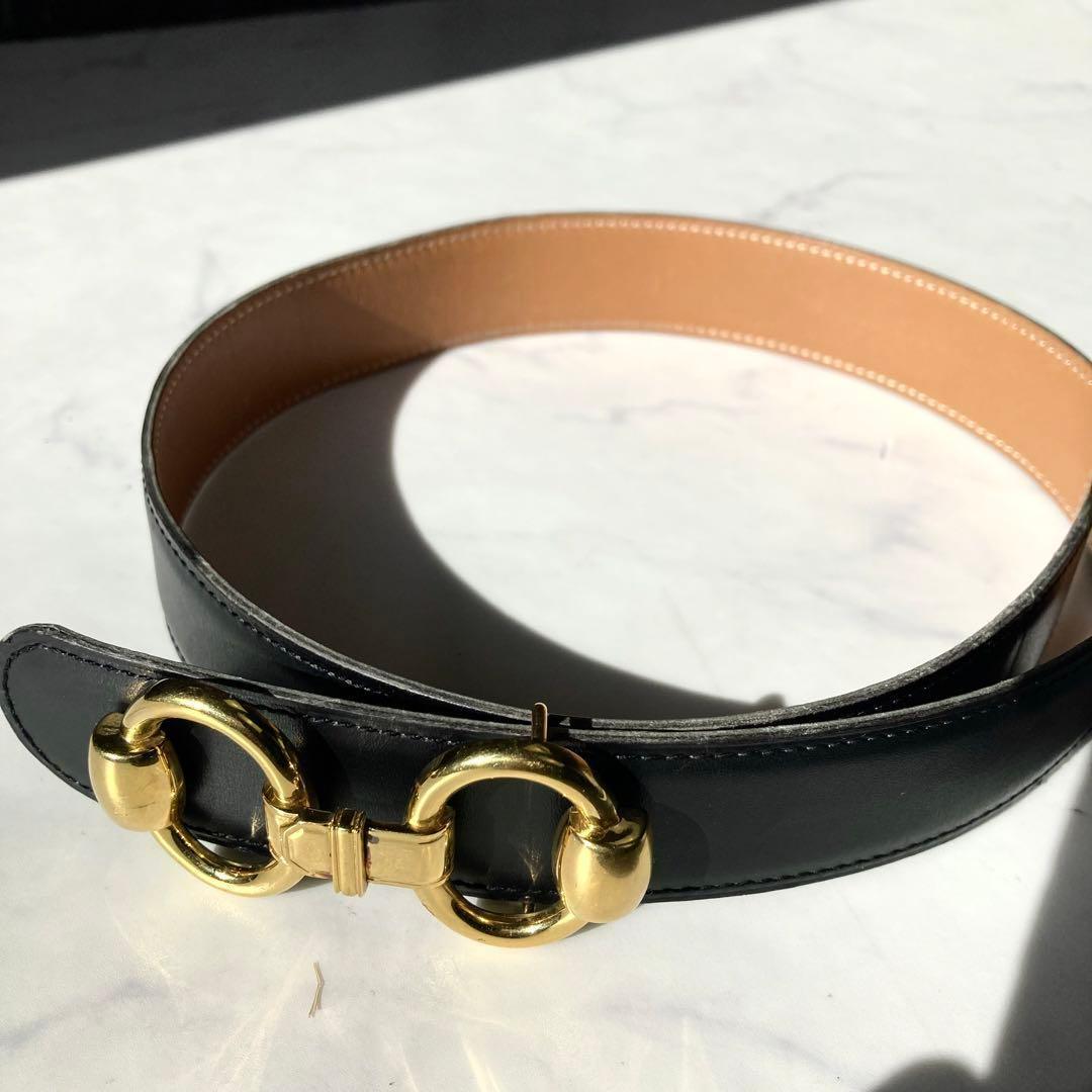 エルメス ベルト ホースビットバックル リバーシブル レザー 黒