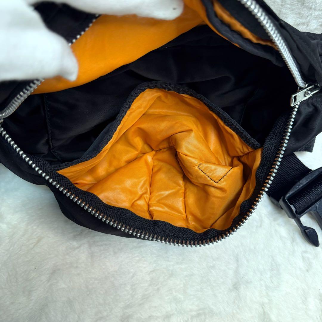 【極美品】ポーター　タンカー　ウエストバッグ　ウエストポーチ　ブラック　三日月