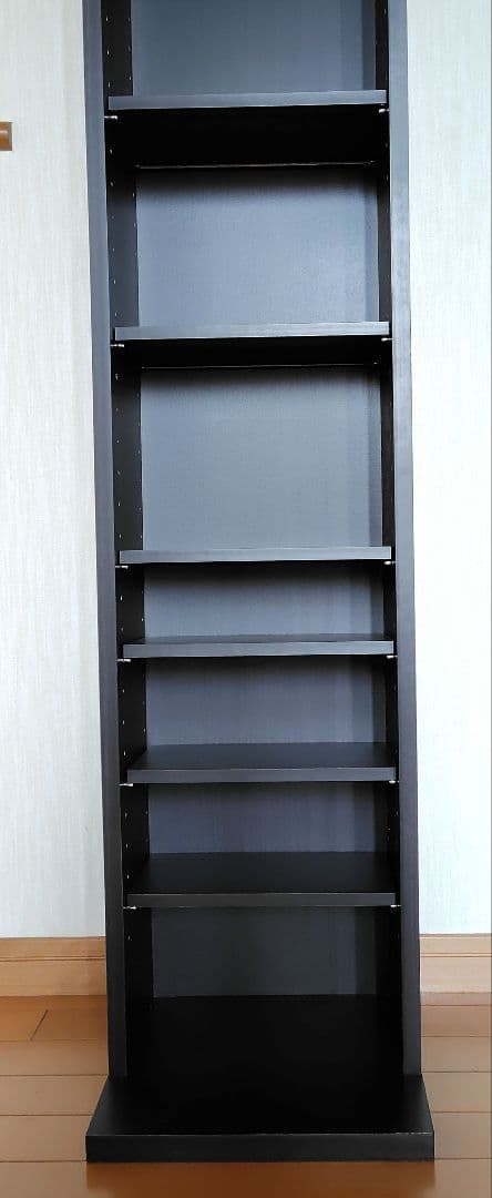 本棚　マガジンラック　漫画　CD　収納棚　ダークブラウン　棚移動　組み立て済み①