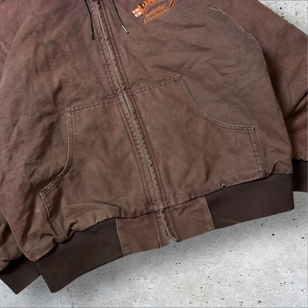 ダック アクティブジャケット 企業刺繍　REDHEAD フェード ブラウン L