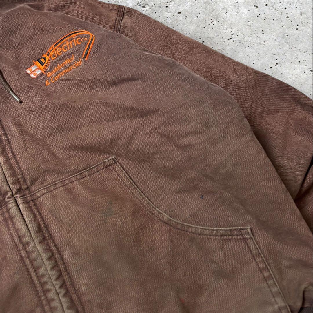 ダック アクティブジャケット 企業刺繍　REDHEAD フェード ブラウン L