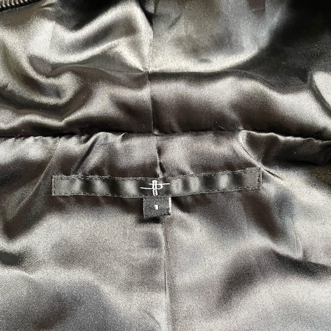 【美品】NO ID. レザージャケット　 加工 豚革 1 フード　春 レザー