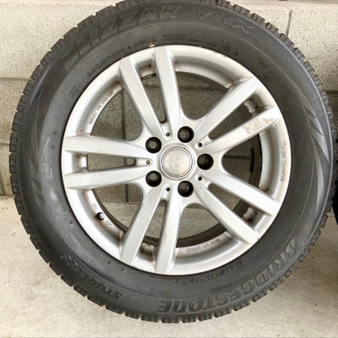 送料無料Team Sparco スパルコ 4本 スタッドレス 225/55/16