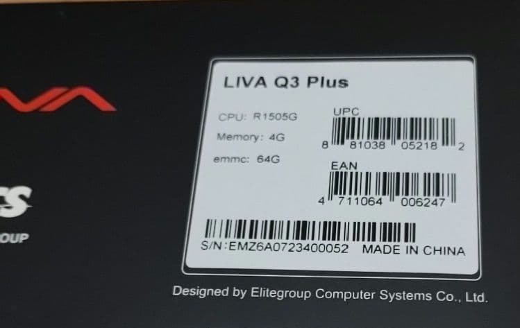 LIVA Q3 Plus ポケットサイズ ミニPC