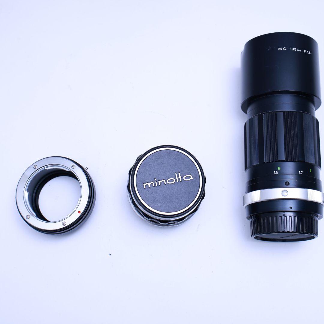 SONY αEマウント アダプター 単焦点レンズ2本付　minolta