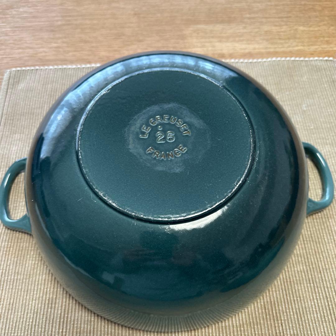 Le Creuset 両手鍋 グリーン 26cm