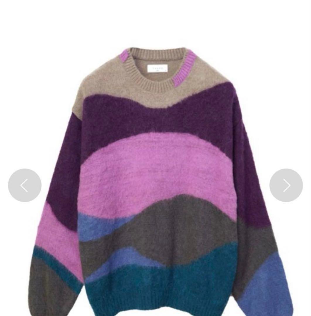 taupe モヘアニット