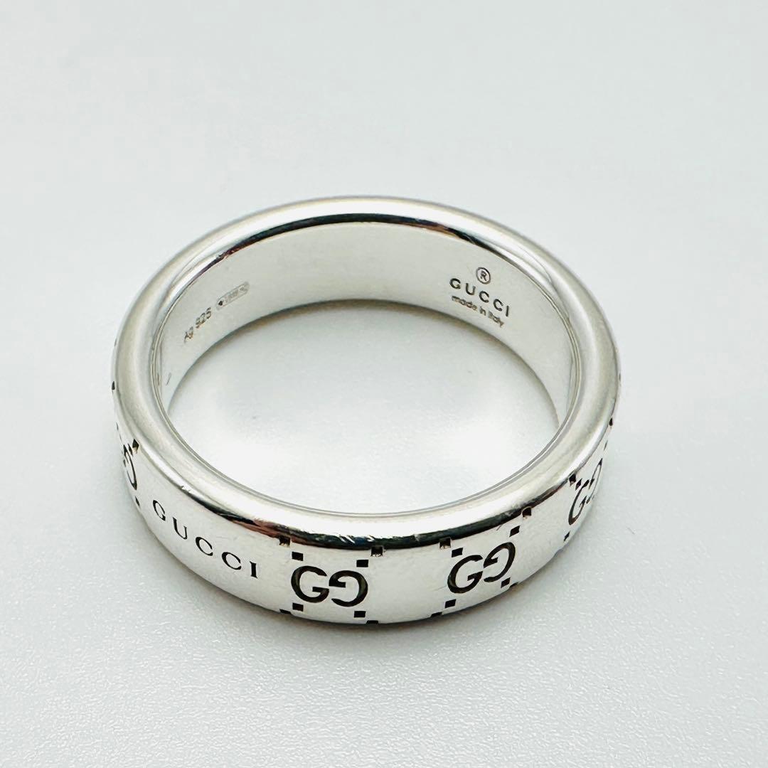 GUCCI グッチ　GG シグネチャ　シルバーリング　Ag925 18刻印