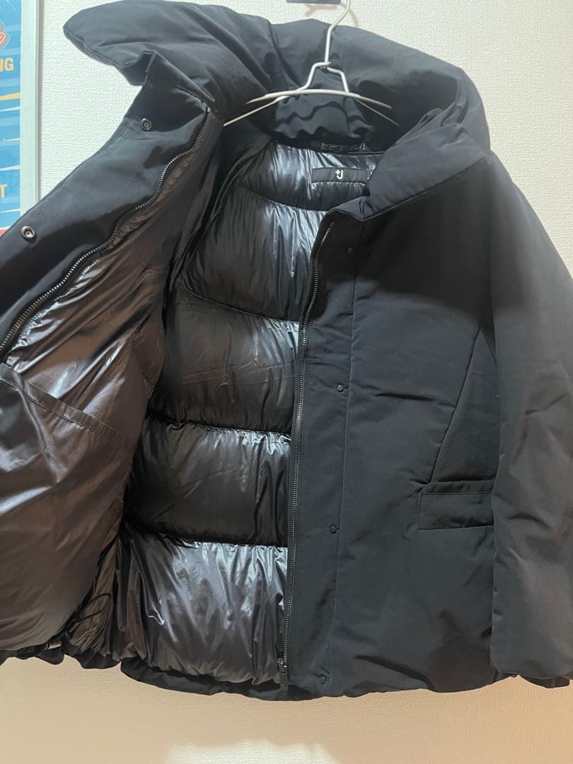 ユニクロ　+J ブラック ダウンジャケット Lサイズ　ジャンパー