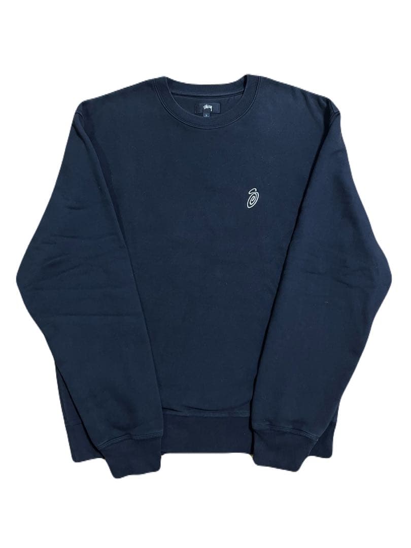 STUSSY SWIRL APP CREW スウェット 黒 L