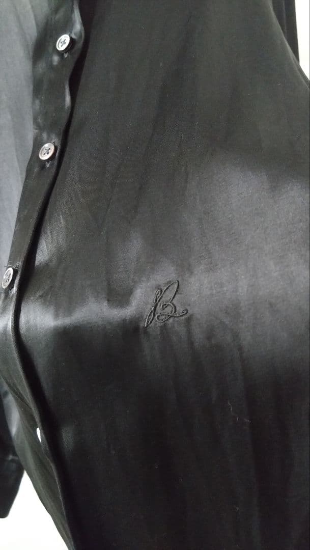 マディソンブルー♡サテン マダムシャツ ブラック