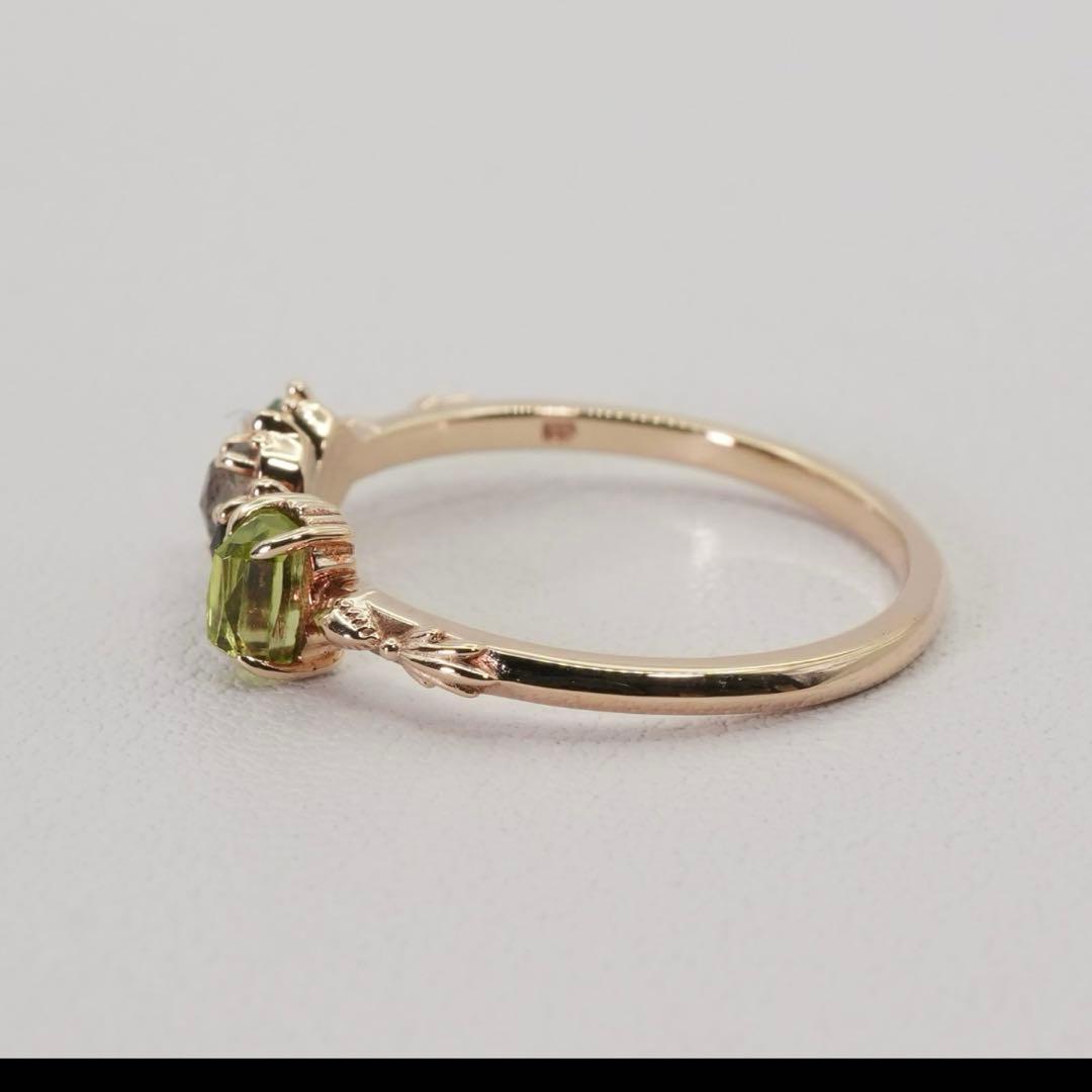 美品！アガットk10マルチリング11号