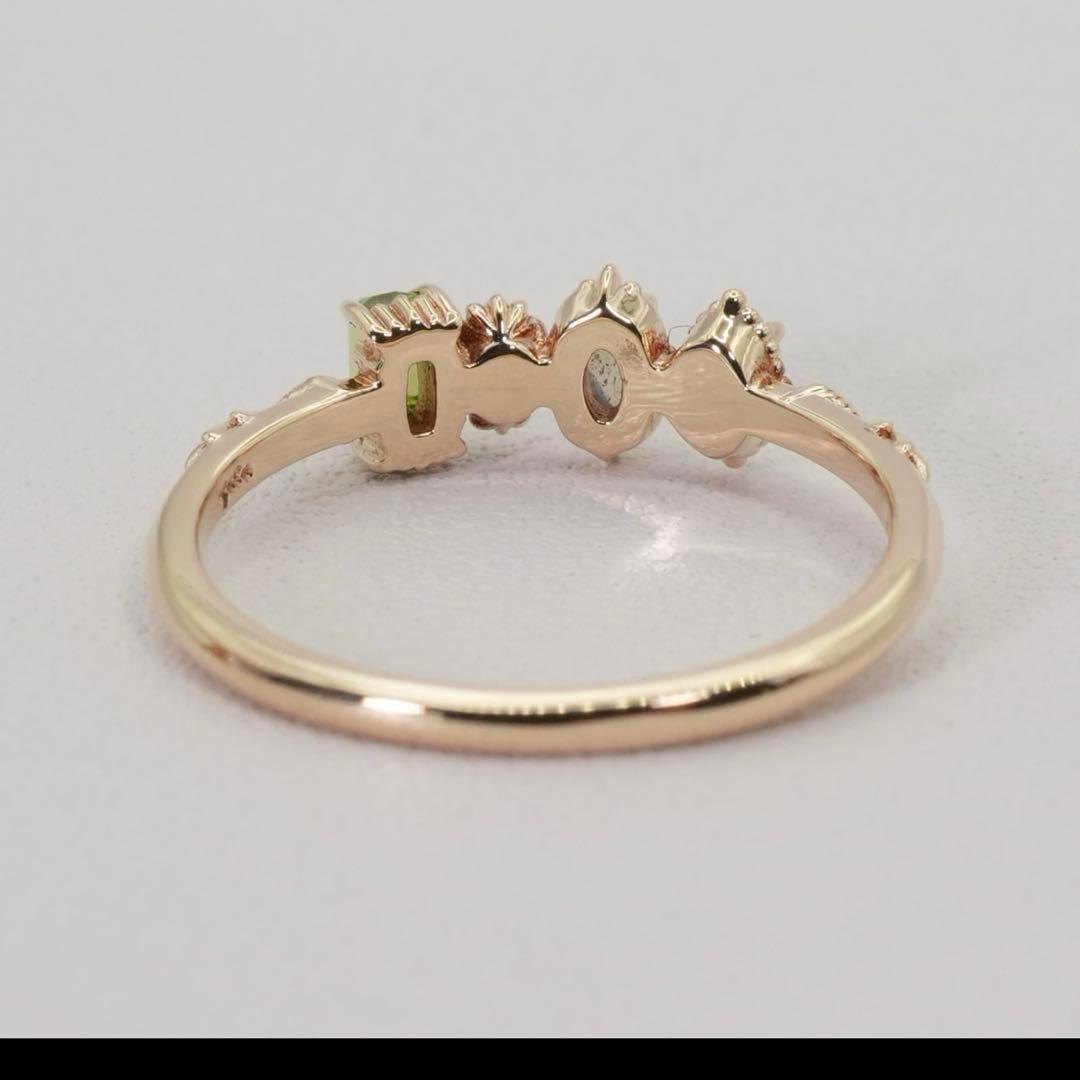 美品！アガットk10マルチリング11号