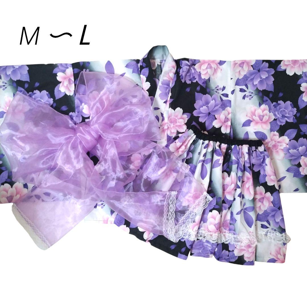 土日限定価格！【フリーサイズ】浴衣 ドレス 大人 地雷 姫 ギャル 平成 M L