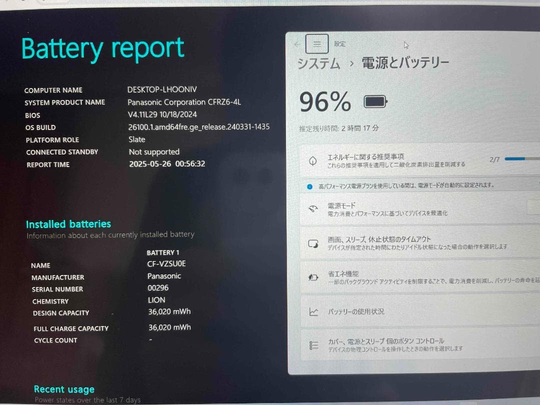 Win11搭載 CF-RZ6 メモリ8GB SSD128GB