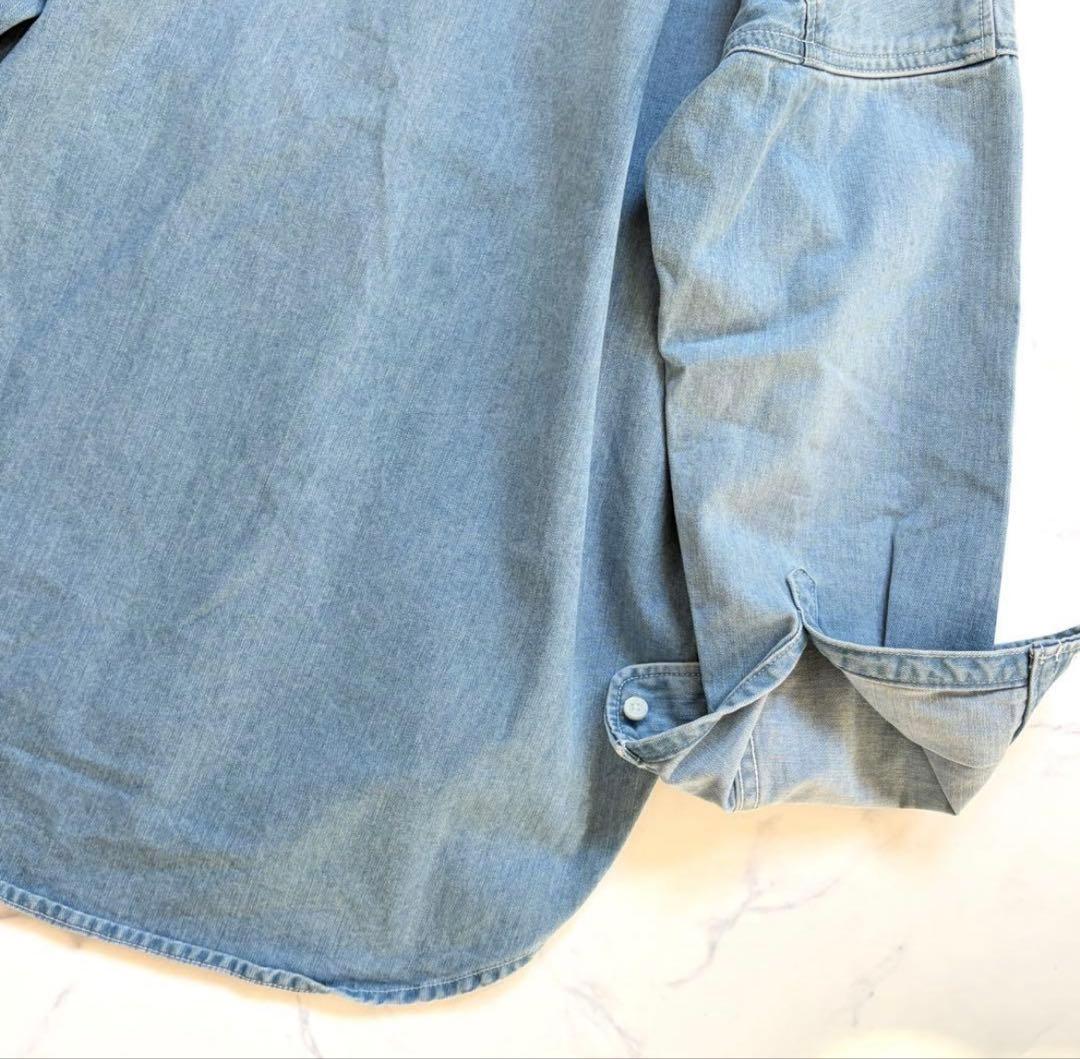 美品✨アッパーハイツ　ビッグシルエット　デニムシャツ　ゆったり　羽織り　サイズ1