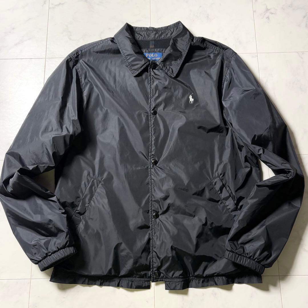 現行 ポロラルフローレン 裏地サーマル コーチジャケット バックプリント