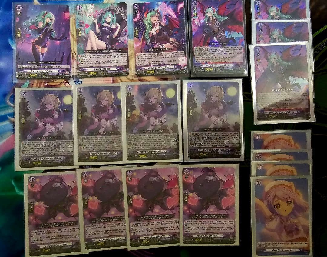 ヴァンガード 八雲べに 胡桃のあ 4コン デッキパーツ スリーブ付き