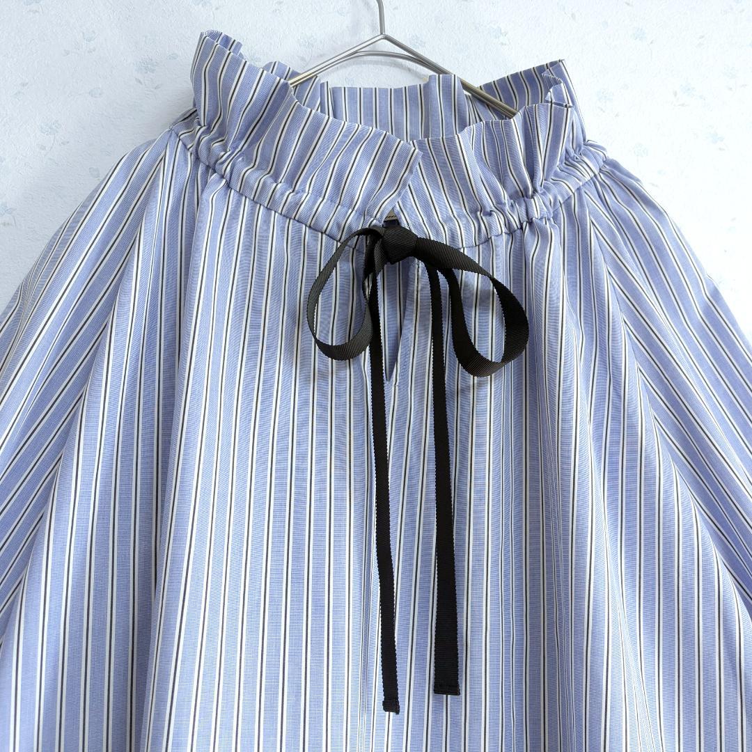 良品 24AW UNITED ARROWS C ギャザーフリル リボンブラウス