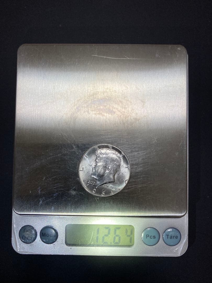 【アメリカ】ケネディハーフダラー銀貨3枚(1964年)