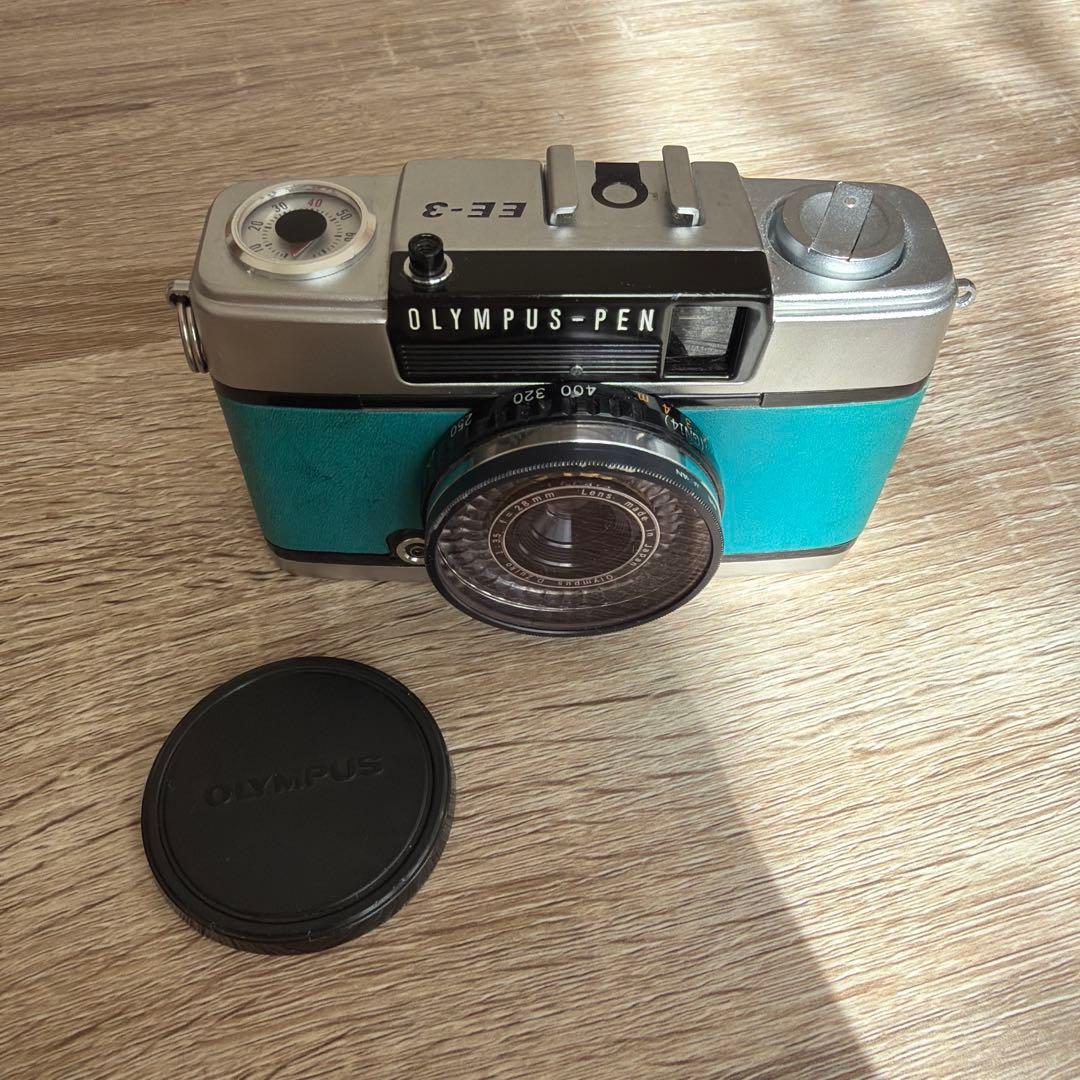 【整備済・完動品】OLYMPUS PEN EE-3 ターコイズ フィルム付き