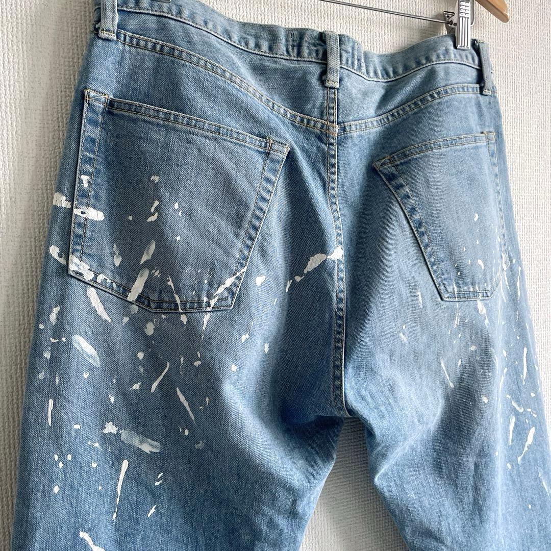 美品REMI RELIEF × EDIFICE 別注 ペイントデニムパンツ L