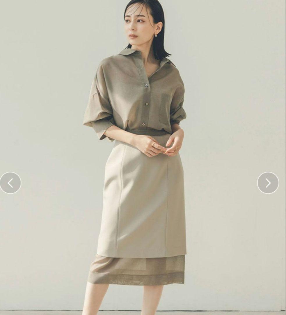 アニュアンス　ミニマルシアーオーバーシャツ　黒