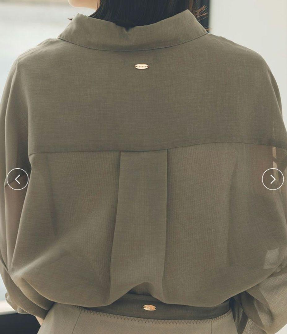 アニュアンス　ミニマルシアーオーバーシャツ　黒