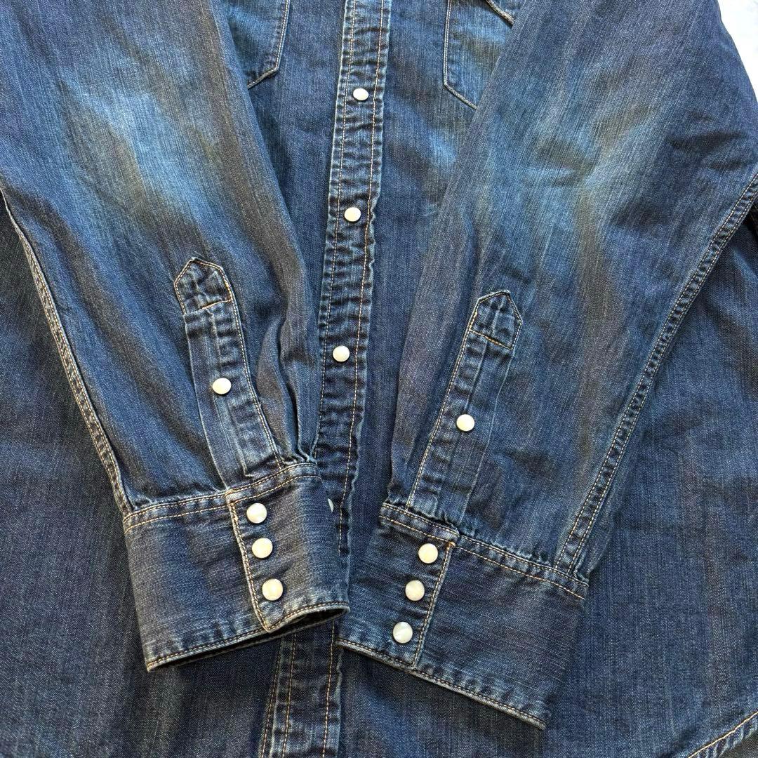【未使用品】ポロラルフローレン ビンテージ加工 デニムウエスタンシャツ Lサイズ