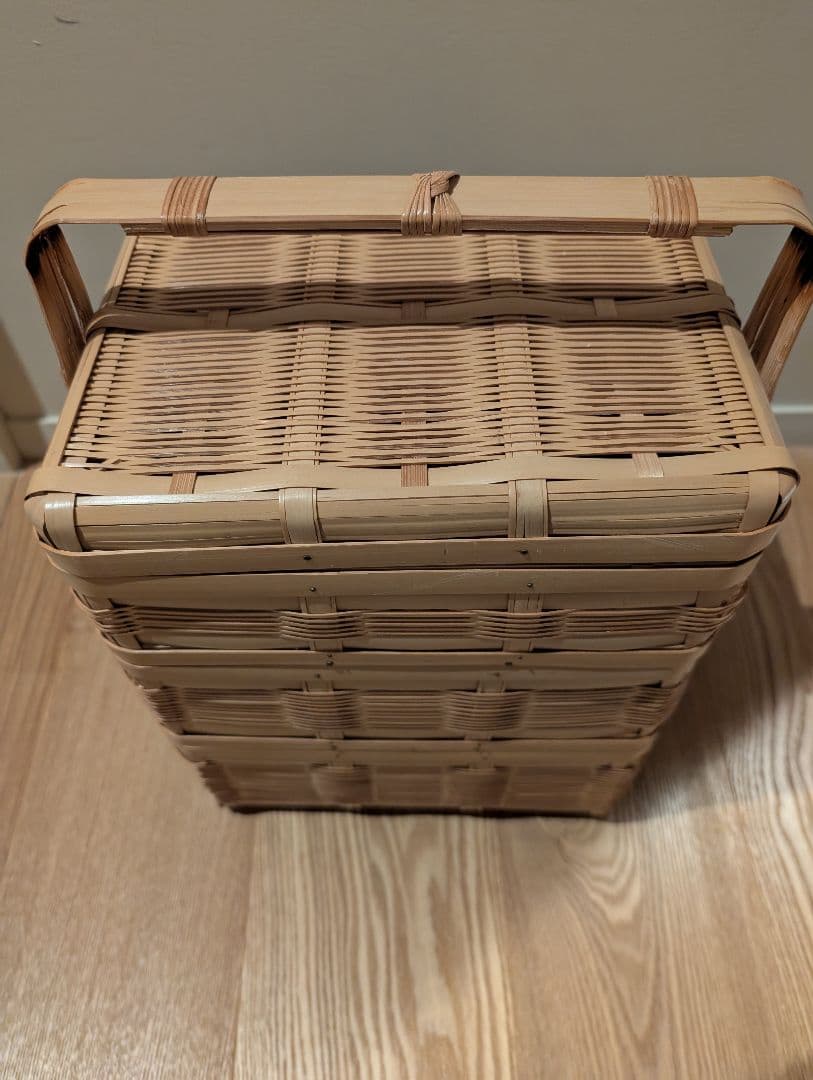 鹿児島 竹 三段重 民藝 美品