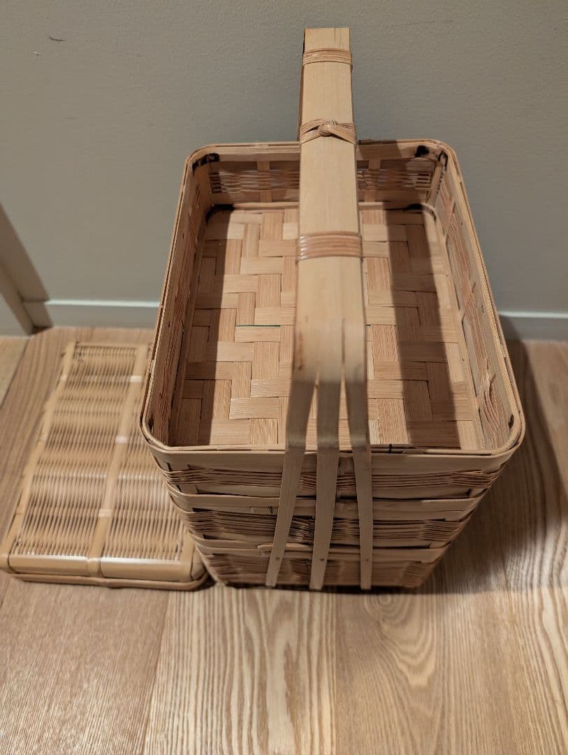 鹿児島 竹 三段重 民藝 美品