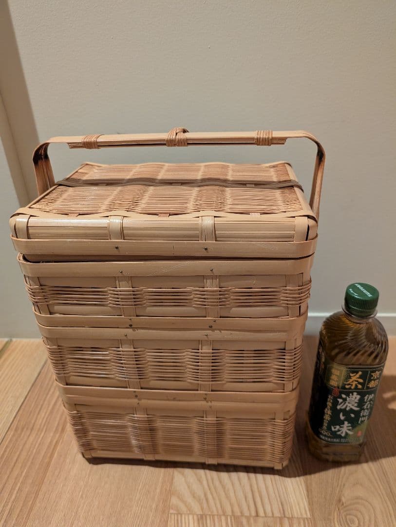 鹿児島 竹 三段重 民藝 美品