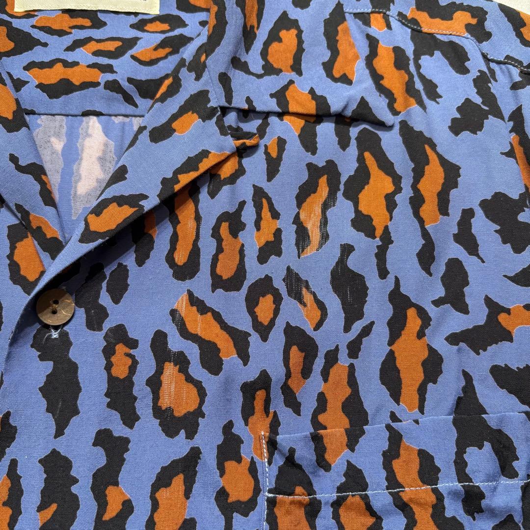 ワコマリア　レオパード柄長袖シャツ　レーヨン　ヒョウ柄　総柄